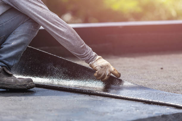 Professional Waterproofing technician working in Vesper, WI